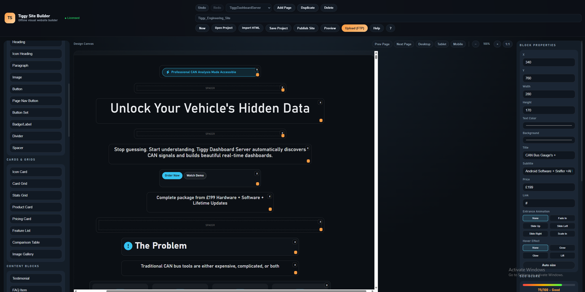 Tiggy Site Builder